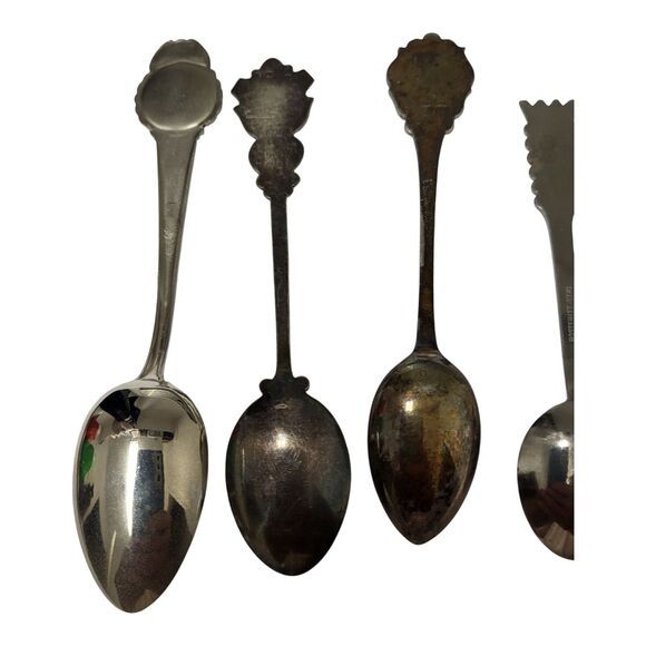 Lot of 9 Vintage Souvenir & Demitasse Spoons Gremany, Italy, USA Silver Plated - Picture 9 of 11